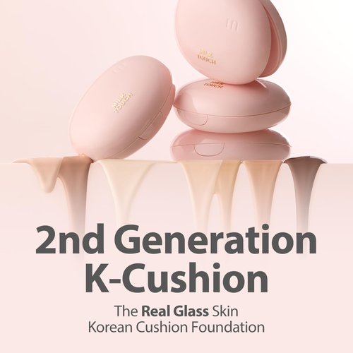 milktouch Milky Glow Cushion Foundation for REAL Glass Skin - NO Oxidation, Radiant Finish, Long-Lasting, Non-Creasing - Glutathione & Vitamin Complex Hydrating Skincare Benefits (29C Walnut)