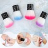 AUEAR, 4 Pack Multicolor Nail Powder Brush Nail Dust Brushes Nail Art Cleaner Brush Nail Art Cleaning Tools for Women and Girls
