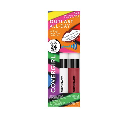 COVERGIRL Pride Outlast All-Day Lip Color With Topcoat, Brazen Raisin