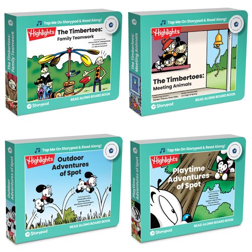 Storypod | Highlights Board Book Bundle | Interactive Board Books for The Storypod Screen Free Audio Learning System for Preschoolers | SEL Audio Learning & Interactive Fun