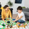APEO Dinosaur Train Set for Kids Ages 4-8 Dinosaur Toys for Kids 3-5 Race Tracks for Kids Ages 3-5 Contains Glow Race Tracks and LED Toy Cars Car Tracks Gifts for 4 Year Old Boys