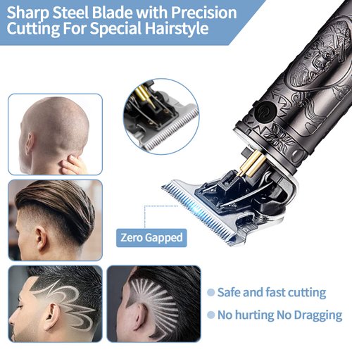 MOTLATA Hair Clippers for Men Zero Gapped Trimmer Professional T Blade Trimmer Rechargeable Trimmer Pro Li Outline Trimmer Cut Cordless Hair Cutting Liners Edger for Barbers Detail Haircut