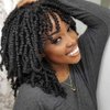Bob Spring Twist 6 Inch Cute Spring Twists Crochet Braids Short Passion Twist Hair Pre-twisted Fluffy Twist Bomb Twist Handmade Twist Hair Extensions (6Packs, 1B#)