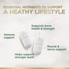 Calcium 1200 mg with Vitamin D3, Calcium Supplement Vitamins, Supports Bone Strength, Teeth & Immune System, Calcium Supplements for Women & Men, Nature's Absorbable Calcium Carbonate - 120 Tablets