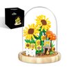 ZYLEGEN Sunflower Bouquets Building Toy with Dust Cover,Creative Project for Home/Office Desk Décor,Idea Housewarming Creative Toy for Mom Woman Adults(558Pcs)