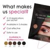 Marie-José & Co Henna Eyebrow Dye Light Brown, Eyebrow for Spot Coloring, Long-Lasting Eyebrow Powder, Water & Smudge Proof, 5 Sachets, Good for 50 Applications