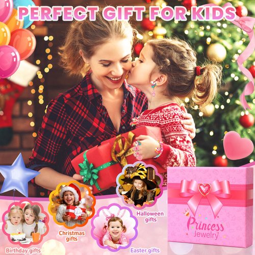 Little Girl Jewelry Rings Toys in Box, Adjustable Rings for Kids, 30 PCS Cute Costume Jewelry Princess Party Favors Birthday Easter Christmas Valentines Gifts for 3 4 5 6 7 8 9 Year Old Girls