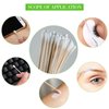6" Cotton Swabs Wooden Handles Cotton Tipped Applicator Wood Sticks with Single Tip for Gun Cleaning, Wound Clean, Makeup, Removal Residue Tbestmax (500)