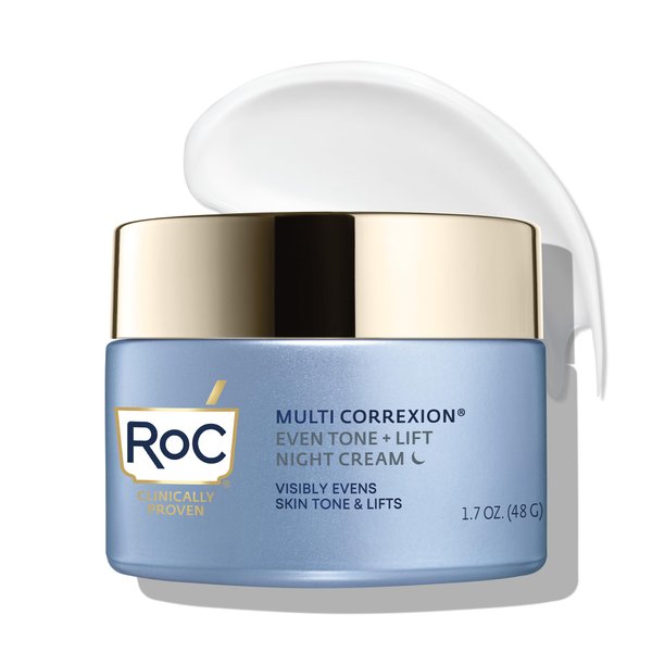 RoC Multi Correxion 5 in 1 Restoring/Anti Aging Facial Night Cream with Hexinol, Stocking Stuffers for Men & Women, 1.7 Ounces (Packaging May Vary)