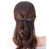Aneneiceera Crystal Bar Hair Clip Barrette Black Rhinestone Hair Barrette Clips Bling Head Clip Headwear Cz Wedding Headpieces Crystal Hair Accessories for Women and Girls (Black)