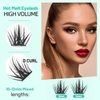 Bodermincer Lashes Clusters 10+12mm/12+14mm/14+16mm/16+18mm/10-12-14-16mm/14-16-18mm Mixed and 8-20mm to Choose Lashes Extension Kit lash Clusters Lashes Wispy Eyelash Extension (10+12mm Mixed)