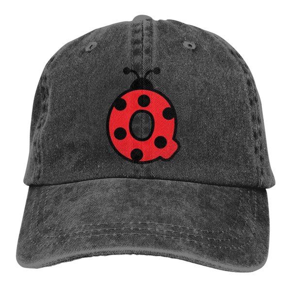 Toddler Baseball Hats for Boys Girls Age 3-10 Years, Cute Ladybug Alphabet Letter Q Kids Summer Cap, Christmas Birthday Gifts for Son Daughter Nephew Black