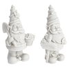 Bright Creations 2 Pack Ceramics to Paint - Paint Your Own Garden Gnome Statues, Blank Paintable Ceramics for Adults (5 in)
