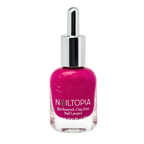 Nailtopia - Plant-Based Chip Free Nail Lacquer - Non Toxic, Bio-Sourced, Long-Lasting, Strengthening Polish - Spill The Juice (Magenta) - 0.41oz