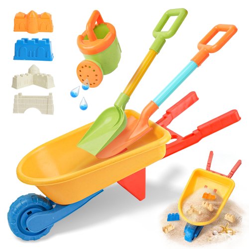 SMILESSKIDDO Beach Toys - Beach Dump Truck Kids Sand Toys with Sand Truck,Water Bucket,Sand Shovel,Sand Molds,Toddler Beach Toys - Sandbox Toys Beach Toys for Toddlers 1-3,Gardening Toys