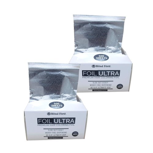 Blond Forte Silver Pop Up Hair Color Foil, Highlight Application Foil, 500 Sheet Dispenser, Color...