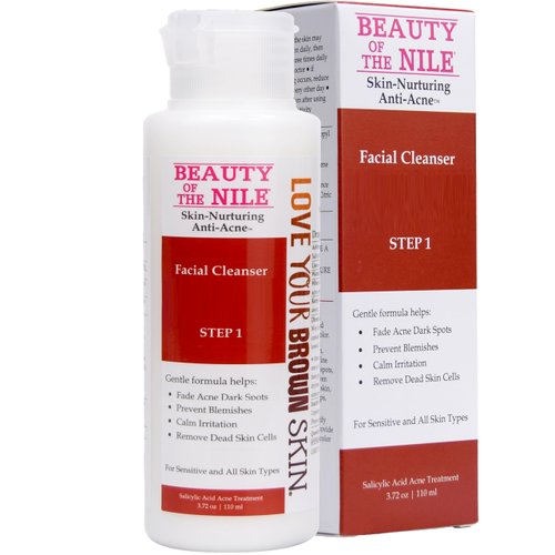Beauty Of The Nile Facial Cleanser and Acne & Blemish Fighter™ for Skin-of-Color, Acne Spots Oily Skin Hydrate Salicylic Acid Niacinamide 3.72 Oz