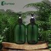2 Pack Pump Bottles Dispenser 16.9 OZ 500ml Bathroom Countertop Pump Dispensers Refillable Plastic Containers for Lotion Shampoo Body Wash Hand Dish Soap Kitchen Accessories with Waterproof Labels