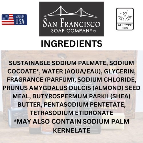 San Francisco Soap Company Filthy Man Scented Bar Soap (Farm Hand Whiskey and Tobacco)