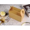 LOKQING 7x3.85x3.85 Inches Party Favor Boxes Brown Treat Boxes Kraft Gable Boxes Paper Gift Boxes for Baby Showers Birthday Party Wedding(25 Pack)