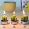 Cactus Tealight Candles(18 Pcs Gift Boxed), Artificial Succulents Decorative Tea Light Candles,Perfect for Birthday Wedding Party Home Decor