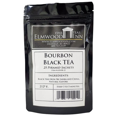 Elmwood Inn Fine Teas, Bourbon Black Tea, 25 Pyramid Sachet Tea Bags