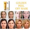 Gold Foil Peel-Off Mask, 98% Gold Peel Off Mask, Gold Facial Mask Anti-Aging, Deep Cleansing, Reduces Fine Lines＆ Wrinkles Great for All Skin