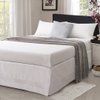 Valea Home Bed Skirt with Stitch on White Dust Ruffle with Split Corner, Durable Elegant Luxury Queen 14-inch Drop
