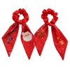 Christmas Hair Ties for Girl Ear Bow Hair Tie Red Tail Hair Bow Hair Scrunchies Christmas Hair Accessories for Women TSFQ13 (Red)