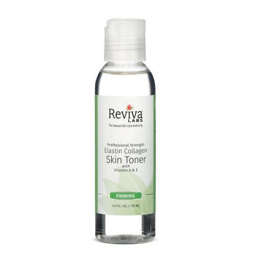 Elastin Collagen Skin Toner with Vitamin A, Vitamin E | Reviva Labs | for Dry Skin, Aging Skin, Alcohol Free, Restores pH and Firms and Tones Skin's Appearance