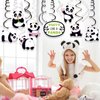 30CT Panda Hanging Swirl Decorations, Cute Panda Bear Ceiling Streamers, Like a Panda Themed Animal Zoo Decorations for Kids Birthday Party, Boy or Girl Baby Shower,Gender Reveal,1st Bday