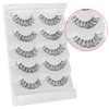 DSLONG Cat Eye Lashes Looks Like Eyelash Extensions, Russian Strip Clear Band Natural Look Wispy Lashes, D Curl Volume Cross Multi layered Invisible Band Eyelashes (02B)
