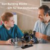 WULOBOOI Gatling Gun Building Blocks Set, 2 in 1 DIY Assembling Gun or Mech Model, 389 Pieces Bricks Collectible Military Weapon Toy Set Gift for Boys Adult or Firearm Fans