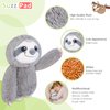 SuzziPad Microwavable Stuffed Animal, Heated Stuffed Animals Sloth Plush for Anxiety, Bedtime, Cuddle & Companion, Soreness & Pain Relief, Warmer Sloth Stuffed Animal, Sloth Gifts for Women, Gray