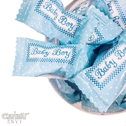 Candy Envy Baby Boy Buttermints - 13 oz. Bag - Approximately 100 Individually Wrapped Mints - It's a Boy Baby Shower Candy, Baby Reveal Party Favors