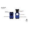 Colibri Premium S-Cut Cigar Cutter - Ergonomic Stainless Steel Spring-Loaded Straight Cut Blade, Ideal for up to 66+ Ring Gauge - Gift for Cigar Enthusiasts (Blue)