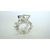 Generic Small oval circle pearl crystal silver metal hair claw clip bridal clip