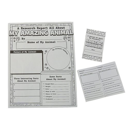 Fun Express Cyo Animal Posters with Journals - 32 Pieces - Educational and Learning Activities for Kids