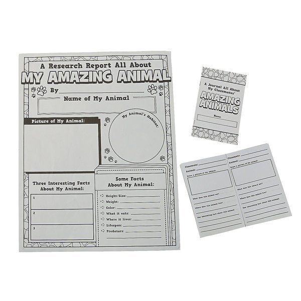 Fun Express Cyo Animal Posters with Journals - 32 Pieces - Educational and Learning Activities for Kids