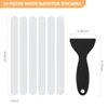 Non Slip Bathtub Stickers, 24 PCS Shower Stickers for Safety Bathroom Tubs, Bathtub Non Slip Stickers and Adhesive Decals Scraper for Bath Tub, Shower Floor, Stairs, Ladders(Clear)