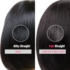 Short Black Human Hair Bob Wigs With Bangs 10 Inch Light Yaki Straight Realistic Scalp Glueless Non Lace Front Wig For Women Blunt Cut Bob Wigs 180% Density (NATURAL BLACK, 8INCH)