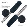 1 Pcs Professional Pedicure Foot File and Callus Remover for Hard Skin,Stainless Steel Foot Rasp File with 10 Free Refill Grits Replacement Pads with Two Sides Simple Bath Pedicure Salon Foot Scrubber