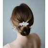 Women's Flower Austrian Crystal Bride Wedding Hair Side Combs Hair Accessories Art Deco Floral Bridal Side Combs Headpiece for Women, Brides Hair Accessories / Gift Box