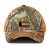 Speedy Pros Camo Mesh Trucker Hat Kuwait Flag Embroidery Cotton Neon Hunting Baseball Cap Strap Closure Orange Camo