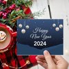 2024 Happy New Year Cards and Envelopes | Elegant Christmas, Holidays, Xmas, New Year's Eve Greeting Cards Set – 25 Half Fold Cards and A7 Envelopes | 5 x 7 inches (A7 Size)