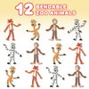ArtCreativity Bendable Zoo Animals, Set of 12 Flexible Animal Figures, Birthday Party Favors for Boys & Girls, Stress Relief Fidget Toys for Kids and Adults, Goody Bag Stuffers, Piñata Fillers