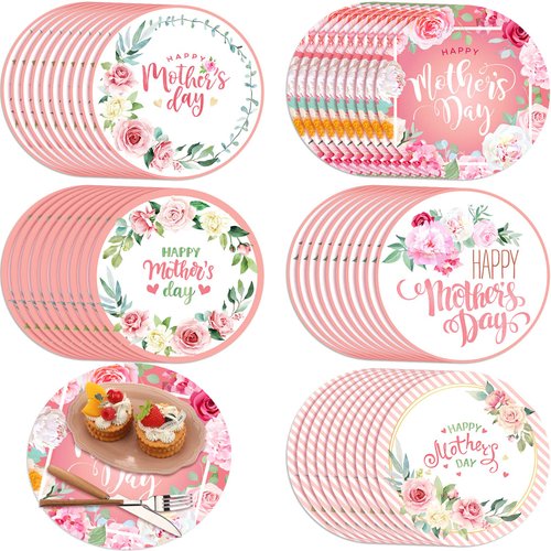 50 Pack Mother's Day Father's Day Table Mats Mexican Disposable July 4th Patriotic Paper Place Mats Fall Placemats Paper Valentine's Day Mats for Home Dining Table Decor(Mom)