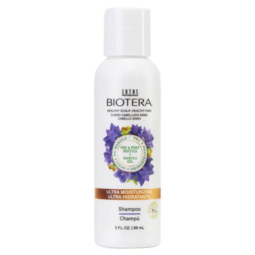 Biotera Ultra Moisturizing Shampoo | Travel Size | Hydrates Dry, Damaged, Coarse Hair | Microbiome Friendly | Vegan & Cruelty Free | Paraben & Sulfate Free | Color-Safe | 3 Fl Oz