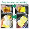 Sponge Individually Wrapped 24 Pack Kitchen Dishwashing Sponge, Non Scratch Scouring Pad, Odor-Free Sponge Wipes for Travel Apartments