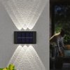 Solar Fence Light Outdoor Lights Solar Powered LED Wall Lamp Waterproof for Deck Step Patio Landscape Lighting (White 6 Pack)